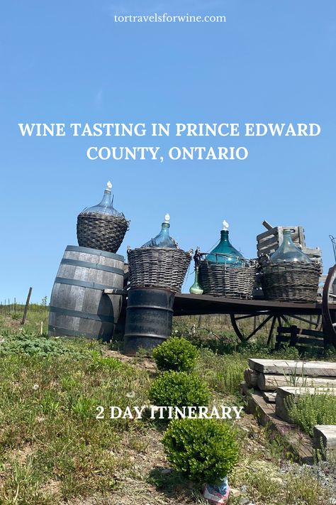 2 day itinerary of wine tasting for your trip to Prince Edward County, Ontario. I created a trip from my favourite wineries in PEC to help with your trip to The County. #pec #winetasting St Catharines Ontario, Fort Frances Ontario, Prince Edward County Ontario, Windsor Ontario, Prince Edward County, Wine Tourism, Wine Guide, Prince Edward, Wine Enthusiast