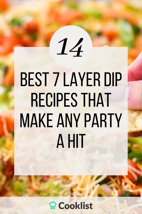 When it comes to party dips, seven layer dip is a must-have. Our tried-and-true recipes are guaranteed to please the masses. Whether you’re looking for a classic 7 layer dip, or something with a twist, you’ll find exactly what you need in this collection. Six Layer Dip, Vegetarian 7 Layer Dip, 7 Layer Italian Dip, Seven Layer Mexican Dip, 9 Layer Dip, Mexican 7 Layer Dip Recipes, Best 7 Layer Dip Recipe, 6 Layer Dip, Seven Layer Dip Easy