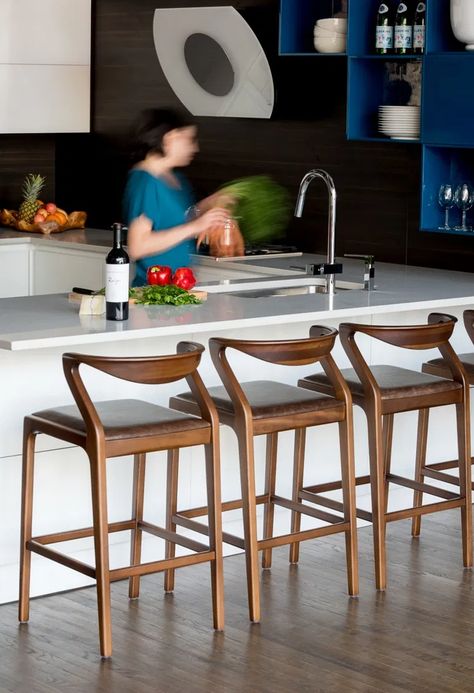 Countertop Stools, Modern Bar Stools Kitchen, Kitchen Barstools, Stools Kitchen Island, Contemporary Counter Stools, Counter Stools With Backs, Bar Stools Kitchen, Cool Bar Stools, Island Chairs