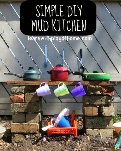 19 Popular DIY Outdoor Mud Kitchens For Kids You Need To See Outdoor Mud Kitchens For Kids, Mud Kitchen Ideas, Mud Kitchen For Kids, Mud Kitchens, Diy Mud Kitchen, Dry Sink, Kids Play Kitchen, Popular Diy, Mud Kitchen