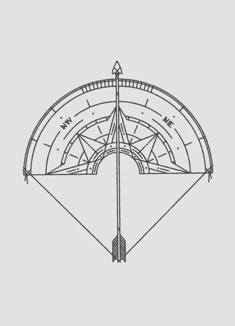 Artemis Tattoo Ideas, Apollo Aesthetic Tattoo, Artemis Apollo Tattoo, Apollo Tattoo Ideas, Sundial Drawing, Archery Illustration, Apollo Tattoo Symbols, Apollon Tattoo, Artemis And Apollo Tattoo