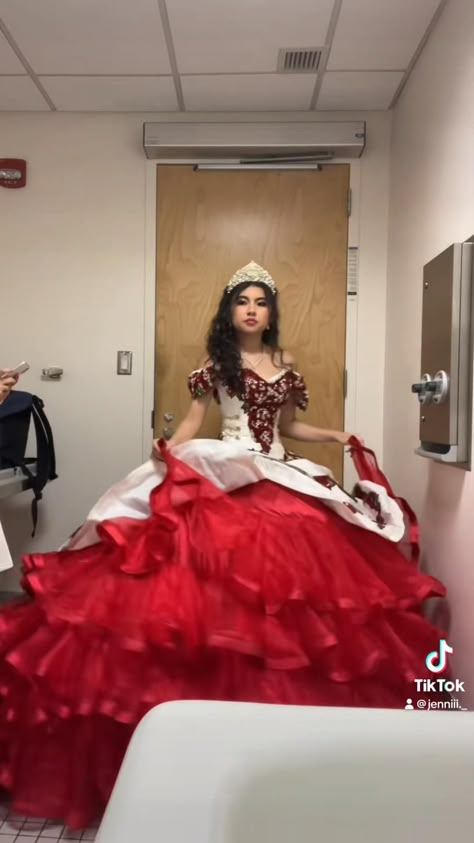 Charro quinceañera dress Folklorico Quinceanera Dress, Charro Style Quinceanera Decor, Short Quince Dresses Red, Mariachi Quinceanera Dress Red, Charro Quinceanera Dresses White And Gold, Burgundy Charro Quinceanera Dresses, Rancho Quinceanera Dresses, Red Charo Dress, Red Charro Dress Quince