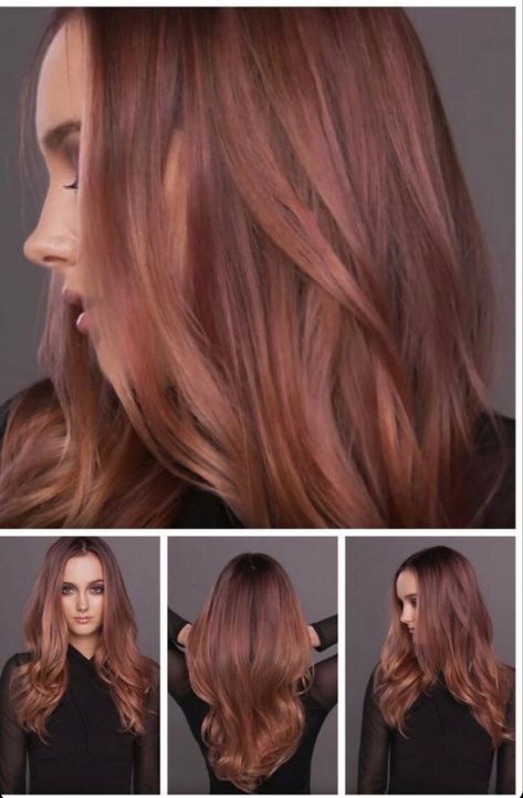 Coral Brown Hair, Pink Auburn Hair, Pink Hair Inspiration, Coral Hair, Light Pink Hair, Rosé Brown, Hair Creations, Rose Gold Hair, Rose Hair