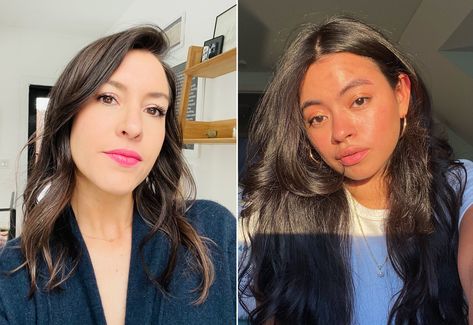 Where Do You Stand on the Middle Part vs. Side Part Debate? We Have Some Thoughts Middle Part Vs Side Part, Middle Part Hairstyles Men, Sew In Straight Hair, Middle Part Haircut, Sew In Curls, Middle Part Bangs, Middle Part Hair, Middle Hair, Part Hair