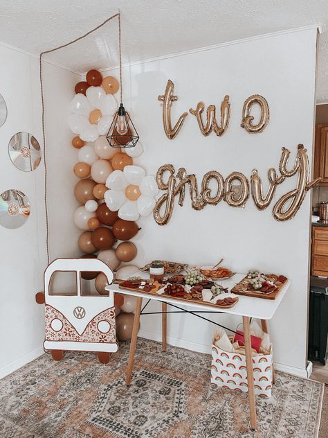 PARTY
TODDLER PARTY
TWO GROOVY 
TODDLER GIRL PARTY Boho One Year Old Birthday Theme, Groovy One Bday Party, 2 Year Birthday Theme Summer, 2nd Birthday Set Up, 2nd Twin Birthday Party Ideas, Simple Two Groovy Party, Two Groovy Theme, 2 Year Bday Party Ideas, 2nd Birthday Boho Theme