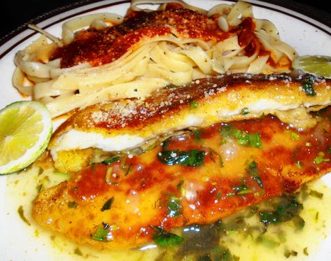 Orange roughy with lemon sauce Orange Roughy Recipes Baked, Orange Roughy Recipes, Dinner Seafood, Best Fish Recipes, White Fish Recipes, Orange Baking, Recipes Fish, Pescatarian Recipes, Fish Dinner