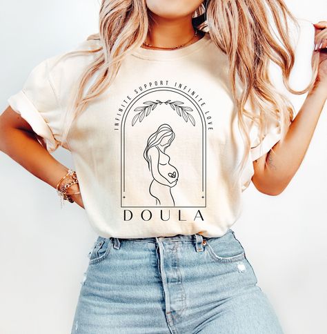 Doula Shirt, Midwife Gift, Doula, Midwife, Labor and Delivery, Childbirth Education, Lactation Consultant Mother Baby Nurse Postpartum Nurse by TextilDreamDesign on Etsy Doula Aesthetic, Doula Shirt, Postpartum Nurse, Breastfeeding Shirt, Midwife Gift, Push Present, Mother Baby Nurse, Baby Nurse, Childbirth Education