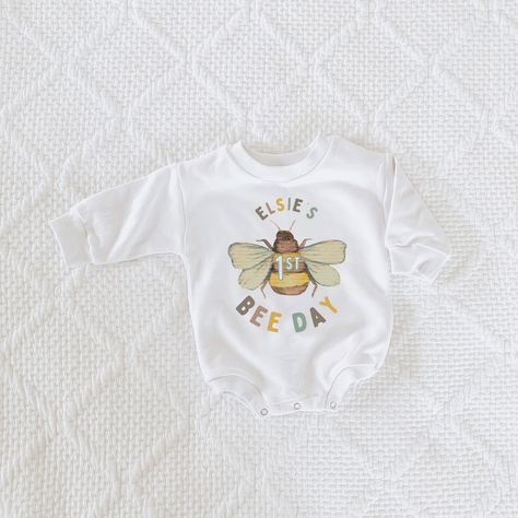 1st Bee Day, First Bee Day, Happy Bee Day, Birthday Mama, Birthday Romper, Bday Celebration, Sweatshirt Romper, Bee Birthday Party, Bee Day