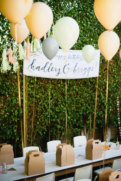 How fun is this party! http://www.stylemepretty.com/living/2015/08/10/joint-1st-3rd-sibling-birthday-party/ | Photography: Jordana Hazel - hazelnutphotography.com/ Sibling Birthday Parties, Combined Birthday Parties, Style Me Pretty Living, Fourth Birthday, Kids Party Themes, Party Photography, Pressure Washing, Girl Birthday Party, Boy Birthday Parties