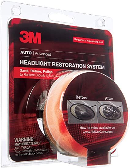 Amazon.com: 3M Headlight Lens Restoration System, 39008: Automotive Cloudy Headlights, Headlight Restoration Kit, Plastic Restorer, Headlight Restoration, Diy Plastic Bottle, Headlight Lens, Headlight Covers, Magic Eraser, Before And After Pictures