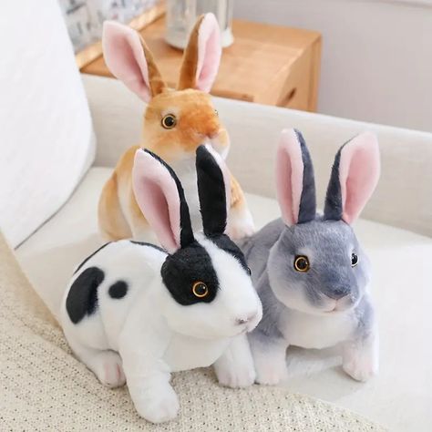 Cute Simulation Rabbit Plush Toy Soft Rabbit Stuffed Animal - Temu Diy Plush Dolls, Rabbit Plush Toy, Rabbit Doll, Rabbit Dolls, Pet Rabbit, Sleep Pillow, Bunny Toys, Kids Birthday Gifts, Child Doll