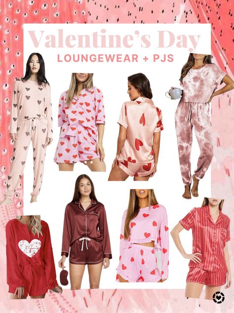 click to shop through LiketoKnowit! #valentine #valentinedayshirts #valentinedayoutfits #loungewear #pjs #pajamas #pajamasets #valentinesdaygift Galentines Party Outfits Comfy, Valentines Pajamas Women, Valentine’s Day Pajama Party, Valentines Pjs Women, Galentines Pajama Outfit, Valentine’s Day Pajamas, Valentines Pajama Party, Galentines Pajamas, Galentines Fit