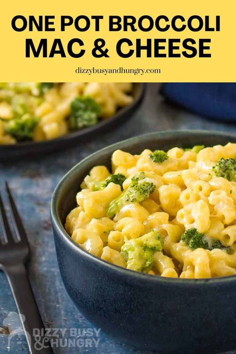 Make this easy One Pot Broccoli Mac and Cheese for a creamy and cheesy comfort food. All it takes is 15 minutes and you’ll have a luscious stovetop dinner! With macaroni, cauliflower, broccoli, and flavorful cheddar, this is a healthy and filling take on mac and cheese. You’ll love the harmony of savory flavors that you can achieve with just five ingredients! Broccoli Mac And Cheese, Gluten Free Pasta Dishes, Cheddar Mac And Cheese, Hearty Dinner Recipes, Pasta Noodle Recipe, How To Cook Mushrooms, Easy Pasta Salad, Best Comfort Food, Yummy Pasta Recipes