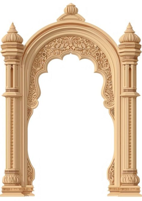 Minimal indian arch architecture white background building. | premium image by rawpixel.com / Napas Indian Arch Design, Minimal Mandir Design, Mandir Arch Design, Rajasthani Arch, Indian Frame, Indian Arch, Ambience Decor, Temple Indian, Arch Background