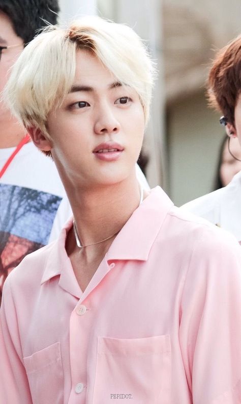 Blonde Jin, Blonde Hair Jin, Jin Pink, Frat Boy, Jin Bts, Seokjin Bts, New Hair Colors, Worldwide Handsome, Fan Fiction