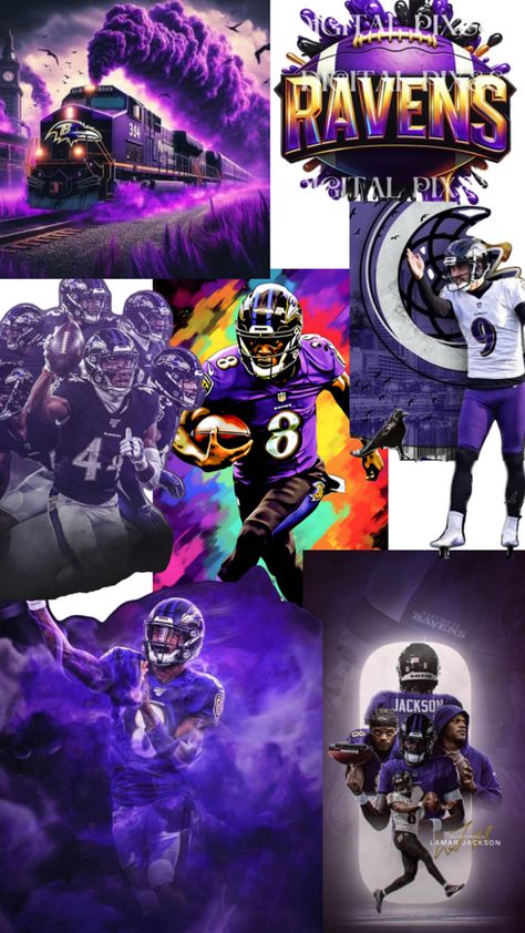 Football collage-Baltimore Ravens Baltimore Ravens Football, Ravens Football, Lamar Jackson, Baltimore Ravens, Ravens, Nfl Football, Baltimore, Nfl, Football