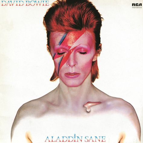 Lady Grinning Soul, Angela Bowie, David Bowie Aladdin Sane, Bowie Aladdin Sane, Brian Duffy, David Bowie Poster, Storm Thorgerson, Greatest Album Covers, Atom Heart Mother