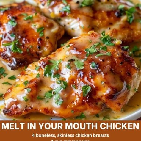 MELT IN YOUR MOUTH CHICKEN 2 Moist Chicken Breast In Oven, Low Fat Chicken Breast Recipes, Boneless Chicken Breast Recipes Easy, Meat Casseroles, Juicy Chicken Breast Recipes, Baked Boneless Chicken Breast, Baked Parmesan Chicken, Melt In Your Mouth Chicken, Mouth Chicken