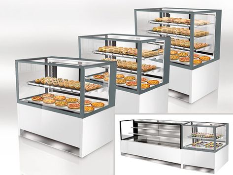 Oscartek Italia: Gelato / Ice Cream Cake Display Case Cake Display Counter, Cake Display Case, Meat Charcuterie, Gelato Cake, Custom Display Case, Dessert House, Cafe Display, Baking Supply Store, Bakery Display Case