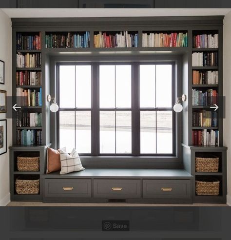 Window Ideas Aesthetic, Bedroom Window Ideas, Window Seat Ideas, Home Library Rooms, Window Seat Design, Window Benches, Home Library Design, Bedroom Window, Cozy Spot