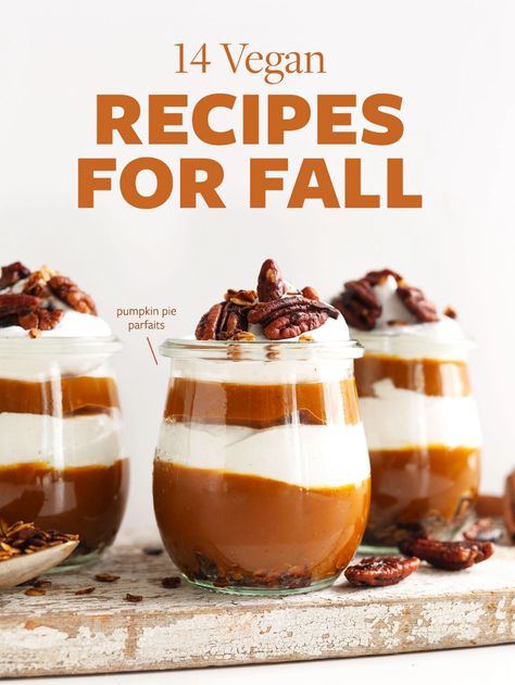 Vegan Autumn Recipes, Vegan Autumn, Fall Desserts Pumpkin, Vegan Info, Recipes For Fall, Fall Vegan Recipes, Pumpkin Recipes Easy, Minimalist Baker, Fall Desserts Easy