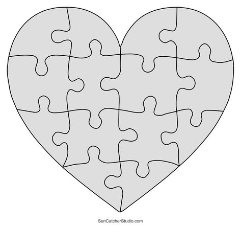 Heart Shaped Puzzle Template, Heart Puzzle Drawing, Drawing Puzzle Pieces, Liv Tattoos, Puzzle Pieces Drawing, Puzzle Pieces Art, Puzzle Peice, Puzzle Piece Art, Puzzle Drawing