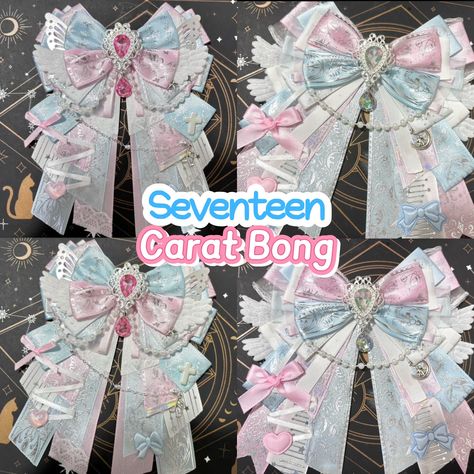 Big Size Handmade Lightstick ribbon bow with elastic tie For/Fits all lightsticks size: plz see pictures (big size) We accept custom, just feel free to DM! Usually takes 5-7days to make! ��📦Orders will be shipped by Air express (7-10 days) Decorated Lightstick, Enhypen Lightstick Deco, Seventeen Lightstick Decoration, Custom Lightstick Kpop, Kpop Lightstick Bows, Lightstick Ribbon, Ateez Lightstick, Concert Accessories, Lightstick Bow