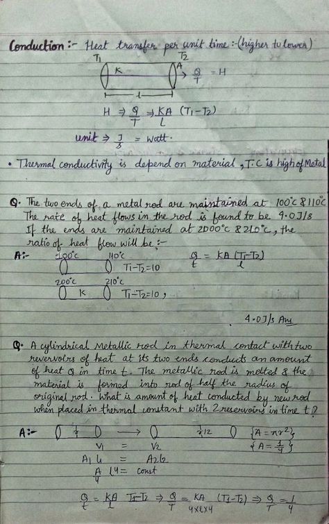 Mode of Heat Transfer - Physics Short Notes 📚 Convection Currents, Short Notes, Physics Notes, Thermal Energy, Radiant Energy, Kinetic Energy, Weather Patterns, Reflective Material, Handwritten Notes