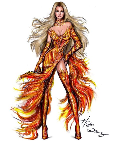 Hayden Williams Fashion Illustrations | Fashion illustration, Fashion design collection, Fashion design drawings Hayden Williams Fashion, Fire Costume, Free Woman, Bloom Winx, Hayden Williams, Fashion Illustrations Techniques, Dress Design Drawing, Preformance Outfits, Fashion Illustration Sketches Dresses