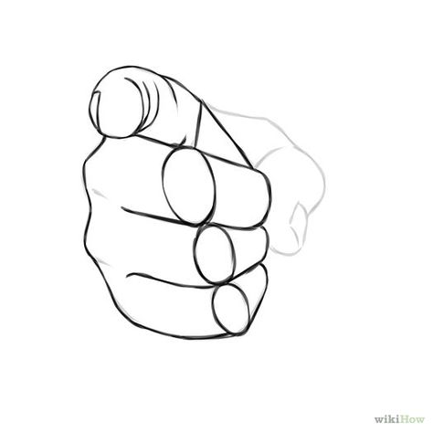 How to Draw a Pointing Hand: 14 Steps - wikiHow How To Draw A Pointing Hand, Hand Pointing At You Reference Drawing, Pointer Finger Drawing, Finger Pointing At You Reference, Hand Pointing At You, Hands Pointing Reference, Pointing Finger Drawing, Hand Pointing At You Reference, Hand Step By Step