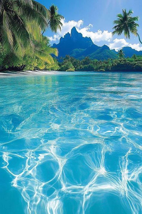 Indulge in a Luxurious Beach Escape in Bora Bora 🏝✨ Relax on the pristine beaches of Bora Bora, enjoy overwater bungalows, and experience the turquoise waters of this tropical paradise. 🌿🌞 #BoraBora #BeachEscape #TropicalParadise #TravelInspiration Honeymoon In Bora Bora, Bora Bora Honeymoon, Beautiful Beaches Paradise, Bora Bora French Polynesia, Overwater Bungalows, Pretty Beach, Beautiful Vacations, Beach Wallpaper, Beautiful Images Nature