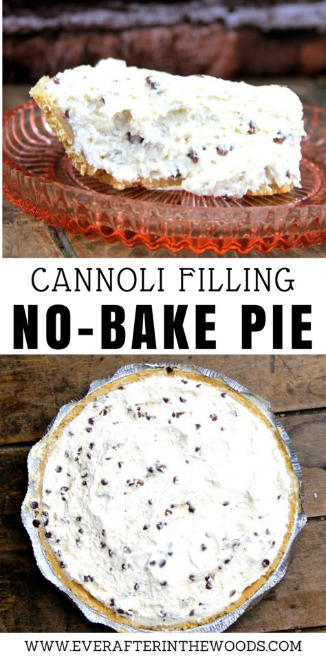 Nobake Dessert, Graham Cracker Pie, Cracker Pie, Ricotta Pie, Cannoli Filling, Cannoli Recipe, Baked Ricotta, Dessert Oreo, Desserts Vegan