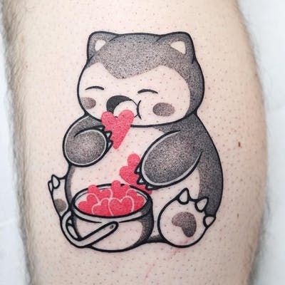 Snorlax Tattoo, Hugo Tattooer, Anime Tattoo Designs, Easy Tattoos, Pikachu Tattoo, Explore Tattoo, Pokemon Tattoo, Anime Tattoo, Tattoo Stencil Outline