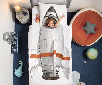 Tiny Arcade - World's Smallest Fully Functional Arcade Games Rocket Bed, Space Themed Room, Kids Duvet, Cloud Cushion, Cute Bedding, Lorena Canals, Rocket Ship, Blue Soft, Washable Rug