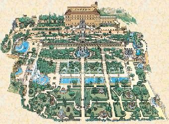 Garden Planing, Tivoli Italy, Ancient Book, Architecture Villa, Italian Gardens, European Palace, Scale Drawing, Antique Garden, Ancient Books