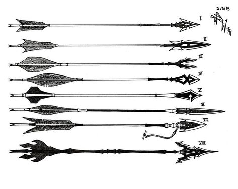 Types Of Bows, Arrow Art, Arrow Drawing, Types Of Swords, Magic Items, Bow Arrows, Cool Swords, Writing Project, Arrow Design