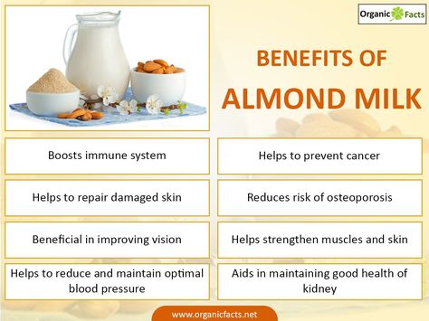 Unbiased info on nutrition, benefits of food & home remedies Health Benefits Of Almond Milk, Benefits Of Almond Milk, Almond Milk Benefits, Cacao Powder Benefits, Benefits Of Almonds, Healthy 2024, Health Benefits Of Almonds, Indonesia Quotes, Herbal Tea Benefits