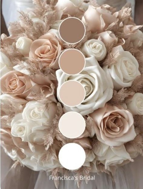 Champagne Wedding Colors Scheme, Champagne Wedding Themes, Champagne Color Palette, Elegant Wedding Colors, Wedding Theme Color Schemes, Champagne Wedding Colors, Blush Wedding Colors, Ivory Color Palette, Wedding Color Pallet