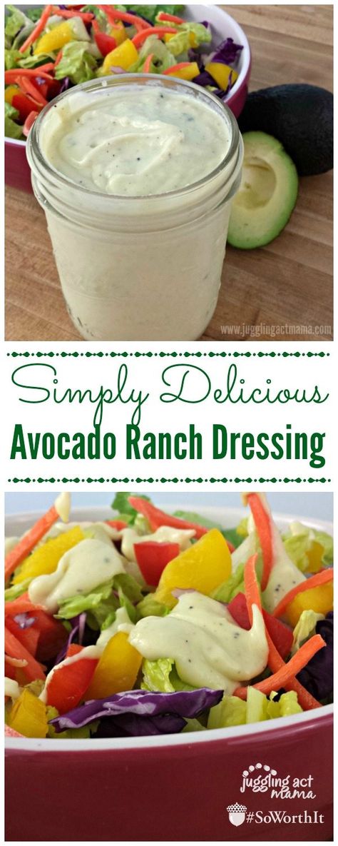 Easy Ranch Dressing, Creamy Avocado Ranch Dressing, Dairy Free Dips, Avocado Ranch Dressing, Avocado Ranch, Clean Eating Lifestyle, Ranch Dressing Recipe, Ranch Salad Dressing, Whole 30 Diet