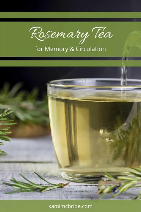 Learn about the benefits of rosemary and how to make rosemary tea for memory, circulation, and digestion. Beat brain fog with this rosemary tea recipe! #rosemarybenefits #rosemarytearecipe #herbaltea #healingherbs Health Benefits Of Rosemary, Rosemary For Memory, Tea For Circulation, Dried Rosemary Recipes, Benefits Of Rosemary Tea, Rosemary Tea Benefits, Rosemary Tea Recipe, Rosemary Health Benefits, Witch's Apothecary