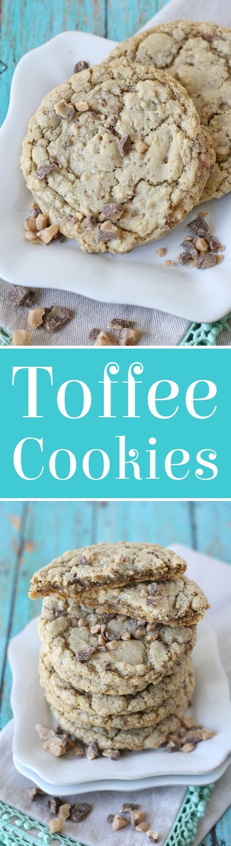 Toffee Cookie Recipe, Chewy Toffee, Amazing Cookie Recipes, Crunch Cookies, Toffee Crunch, Spring Dessert, Toffee Recipe, Holiday Baking Recipes, Toffee Cookies