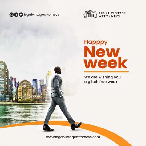 Start Week, Monday Post, Stay Disciplined, Real Estate Marketing Design, Banner Design Inspiration, Graphic Design Brochure, Portfolio Template Design, Church Poster Design, Happy New Week