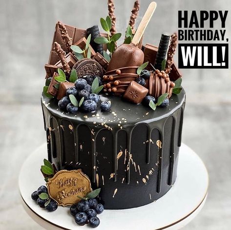 60th Birthday Cake For Men, Cake Land, Cold Coffee Recipes, Birthday Cake For Him, 60th Birthday Cakes, Chocolate Cake Decoration, 40th Birthday Cakes, Birthday Cakes For Men, Beautiful Birthday Cakes