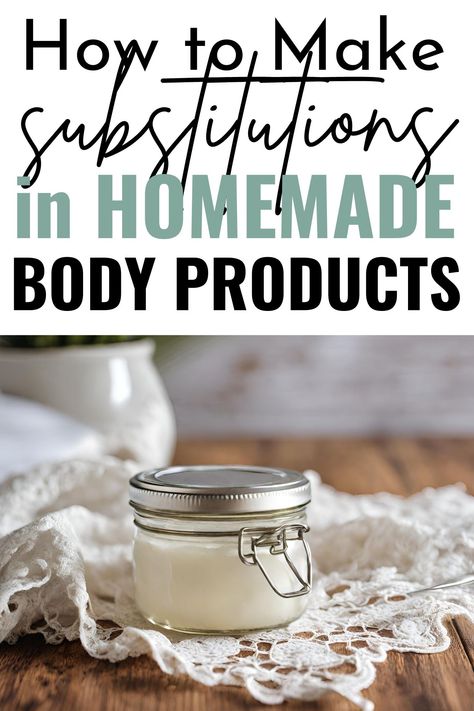 Are you tired of hunting for hard-to-find natural ingredients for your DIY body care projects? Fear not! Our guide on '13 Substitutions for Ingredients in DIY Body Product Recipes - Little House Living' will help you easily swap ingredients for the best results in your homemade body care recipes. Get ready to unlock the secrets to DIY success! Home Made Body Oil Recipe, Diy Body Care Recipes, Homemade Body Products To Sell, Diy Natural Lotion Recipe, Diy All Natural Body Oil, Diy Herbal Body Oil, Homemade Body Products, Body Oil Recipe, Body Care Recipes