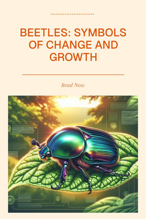 Explore the transformative spiritual meaning of beetles showcasing their significance in personal growth and resilience. This pin features 1 image focusing on these fascinating creatures. Symbols Of Change, Symbols Animals, Change And Growth, Spirit Messages, Color Symbolism, Color Dream, Dream Symbols, Animal Spirit, Trust Your Instincts