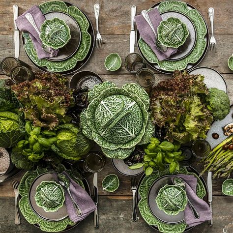 Bordallo Pinheiro | Williams Sonoma Anthropologie Plates, Spode Woodland, Green Dinner, Green Dinner Plates, Cottage Table, Bordallo Pinheiro, Tablescape Inspiration, Table Setting Decor, Kids Pottery