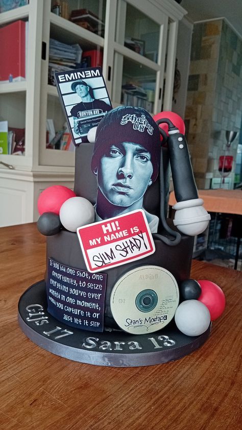 Eminem Birthday Party Ideas, Eminem Themed Party, Eminem Birthday Party, Eminem Birthday Cake, Eminem Cake, Eminem Birthday, The Man I Want, Harlem Fashion, Eminem Memes