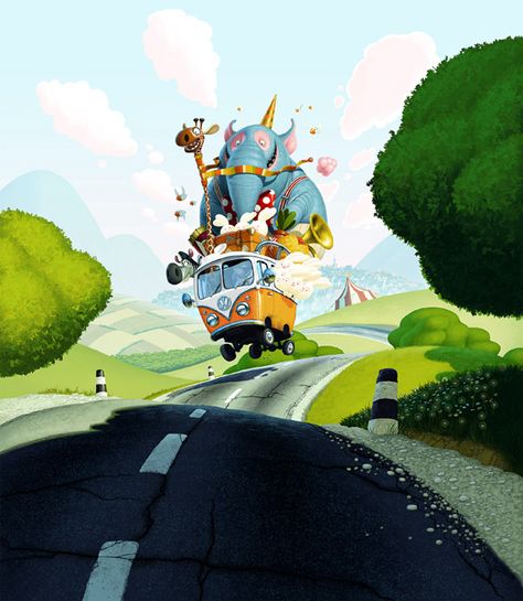 Denis Zilber- represented by Sylvie Poggio Artists agency/ http://sylviepoggio.com/wp/ Denis Zilber, Bus Sticker, History Illustration, 동화 삽화, Picture Books Illustration, Art Et Illustration, Pink Balloons, Art And Illustration, Childrens Illustrations