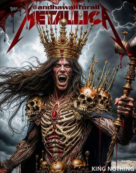 King Nothing, Clothing Brand Logos, Metal Magazine, Brand Logos, Iron Maiden, Concert Posters, Heavy Metal, Metallica, Clothing Brand