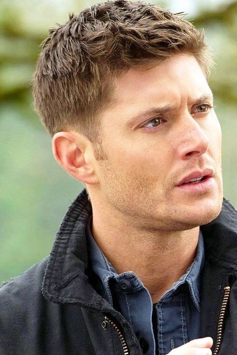 Mens Haircut With Sideburns, Jensen Ackles Short Hair, Dean Winchester Haircut, Jensen Ackles Haircut, Jensen Ackles Hair, Kinds Of Haircut, Mens Haircuts Short Hair, Men Haircut Styles, Hair Styles 2014